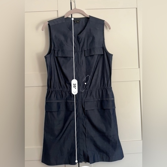 Theory Denim dress, full front zip, front pockets size medium style Praia - Picture 6 of 6